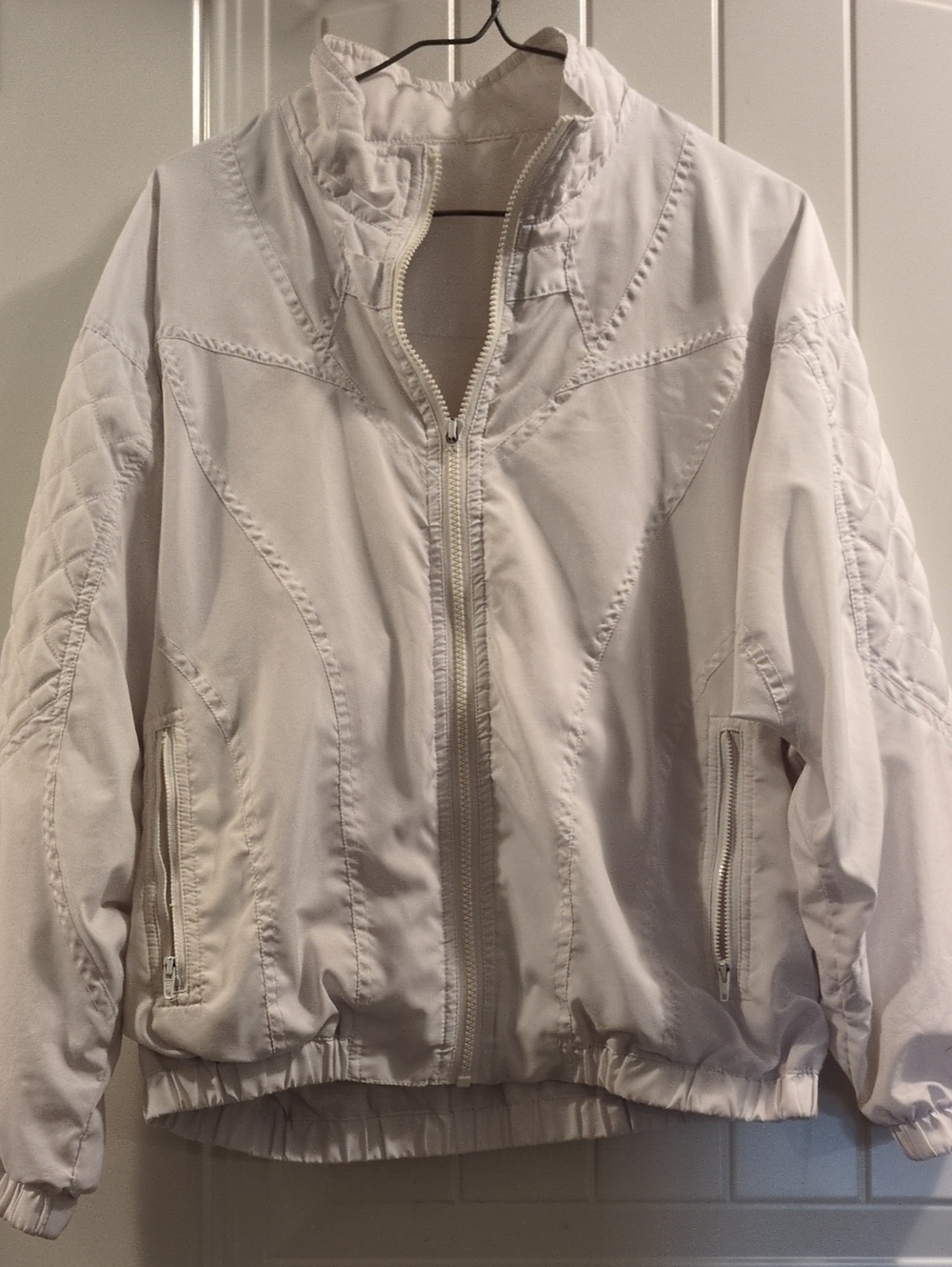 Women's White Zip-Front Lightweight Jacket